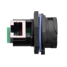 Waterproof RJ45 Ethernet Connector 90 degree Angled Receptacle for Communications, Security system and Monitor device